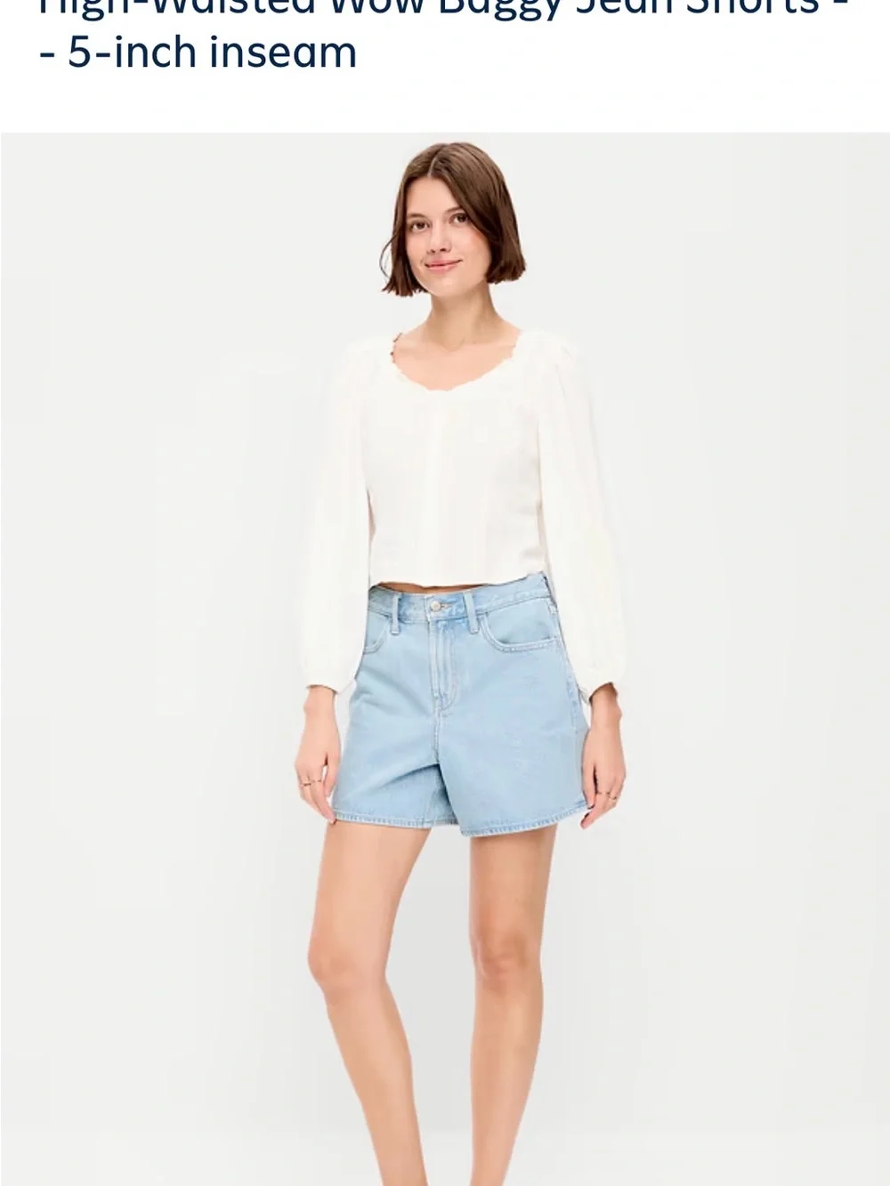 Old Navy light blue denim shorts